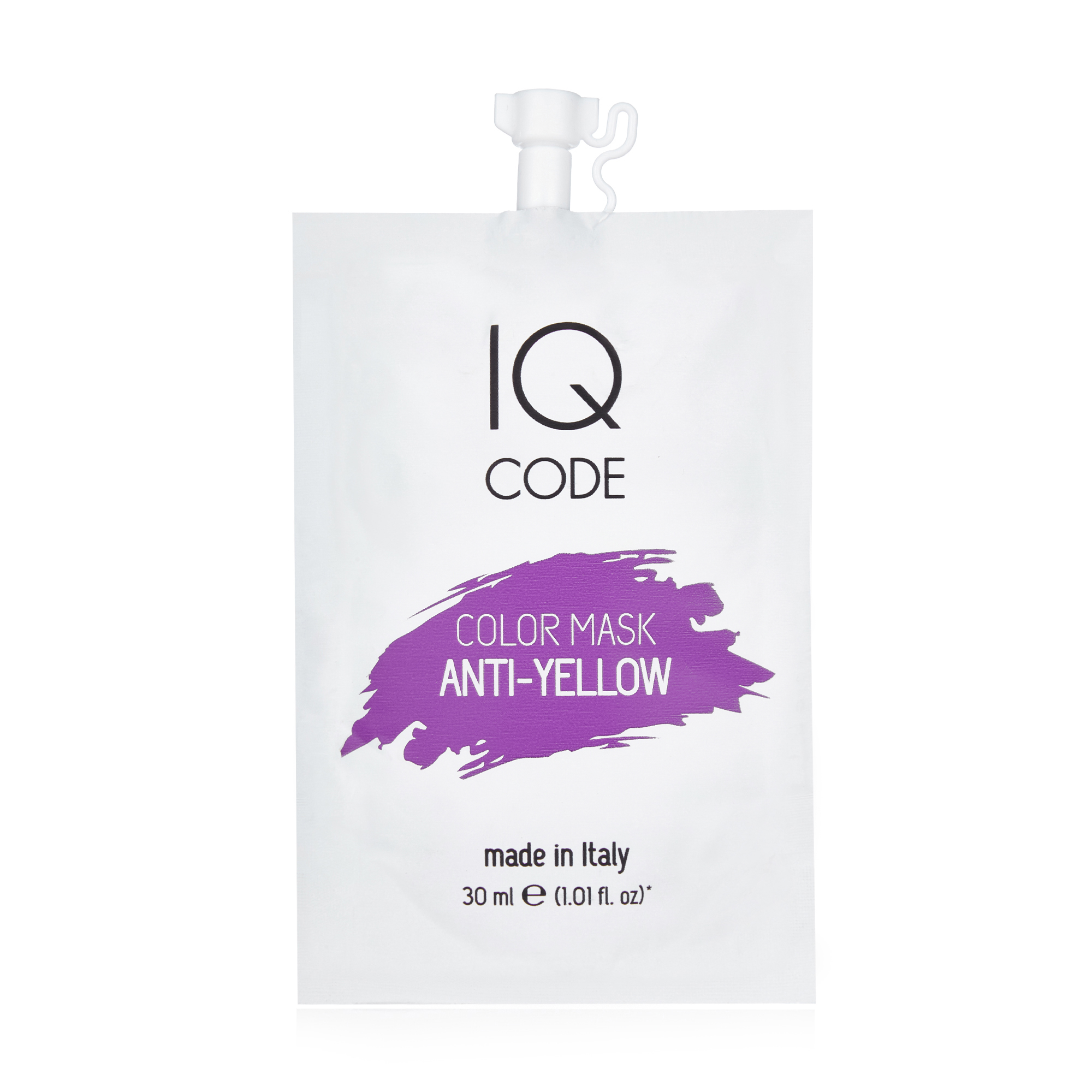 Тонувальна маска для волосся IQ code Color Mask для нейтралізації жовтизни (Anti-Yellow), 30 мл