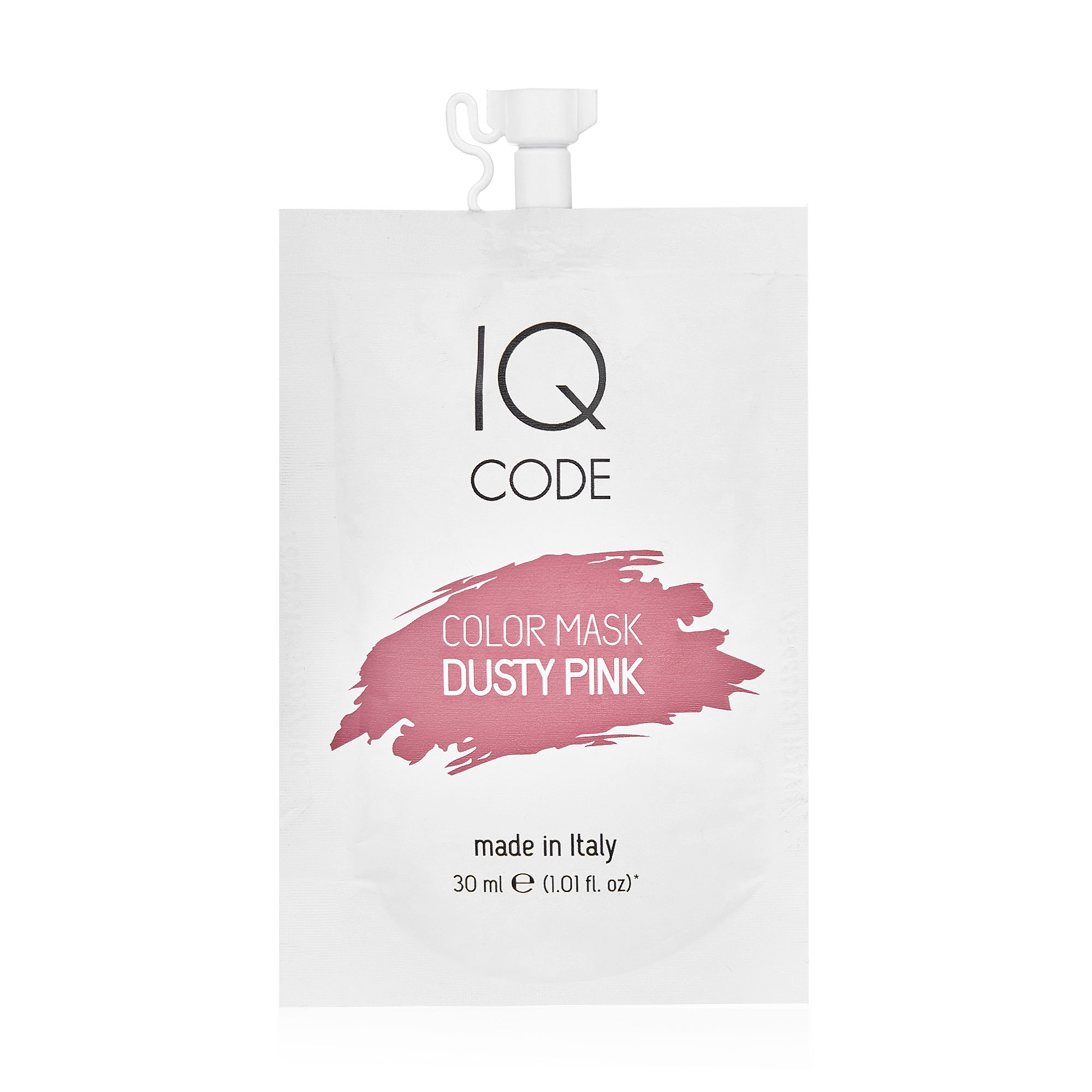 Тонувальна маска для волосся IQ code Color Mask Пудровий рожевий (Dusty Pink), 30 мл
