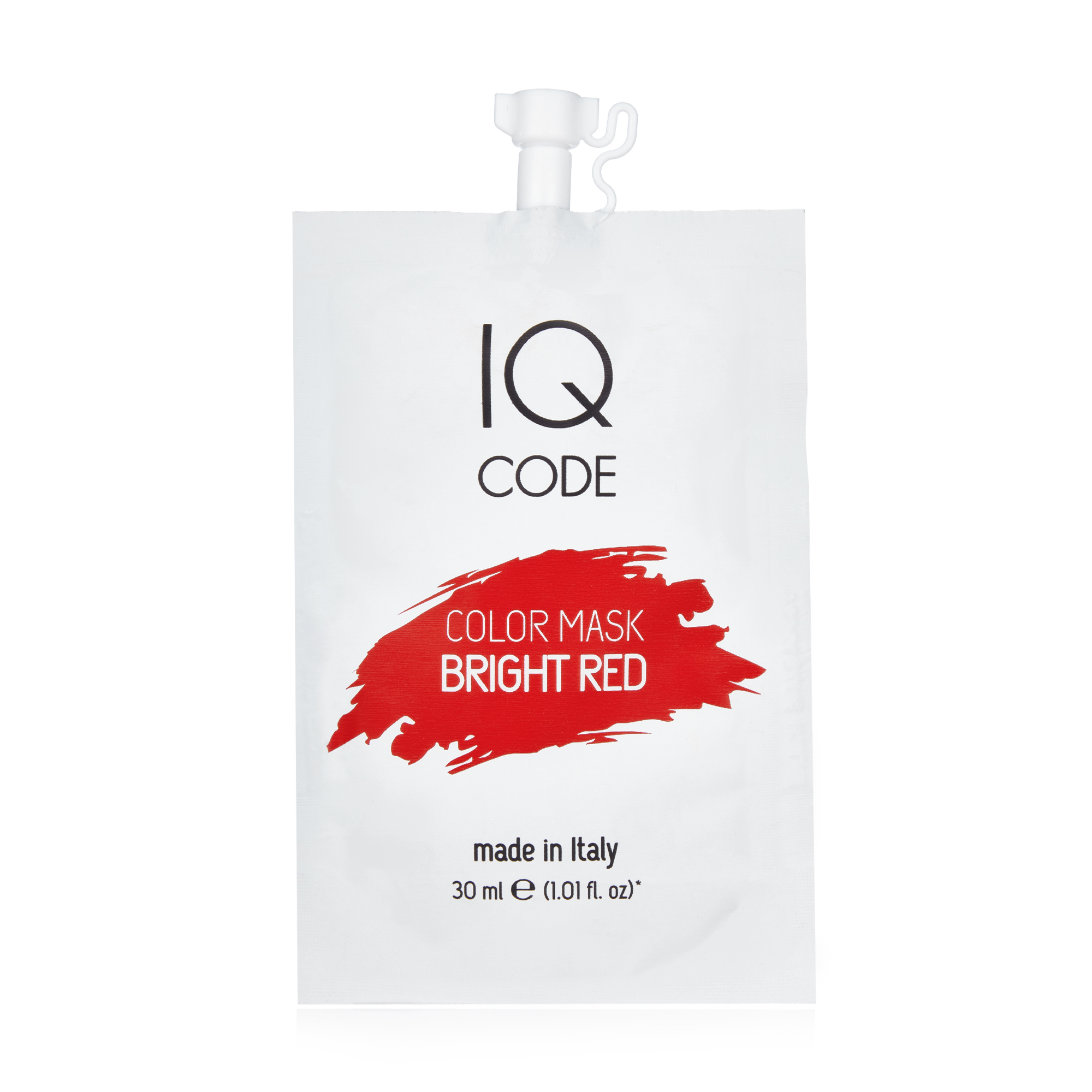 Тонувальна маска для волосся IQ code Color Mask Яскравий червоний (Bright Red), 30 мл
